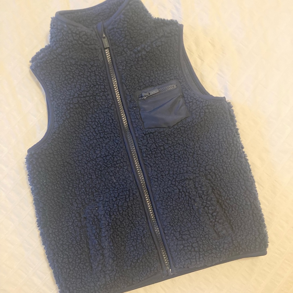 Old Navy Blue Fleece Vest Casual Layering